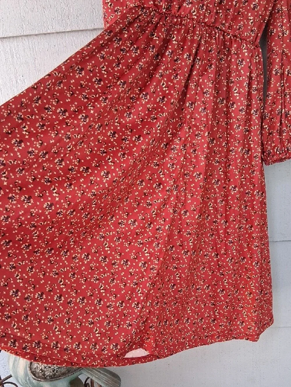Prairie Dress with Cream Apron Detail